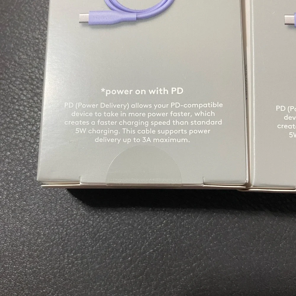 Getting 6 chargers Heyday Lavender USB-C Fast Charging - 3 ft